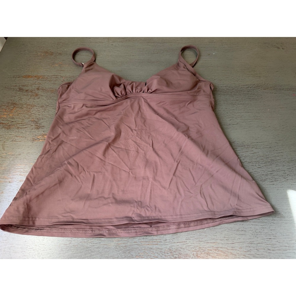 Calvin Klein Mauve Underwire Tankini Swim Top Size 10 Adjustable Straps